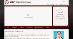 Desktop Screenshot of cadetcollegebhurban.edu.pk
