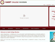 Tablet Screenshot of cadetcollegebhurban.edu.pk